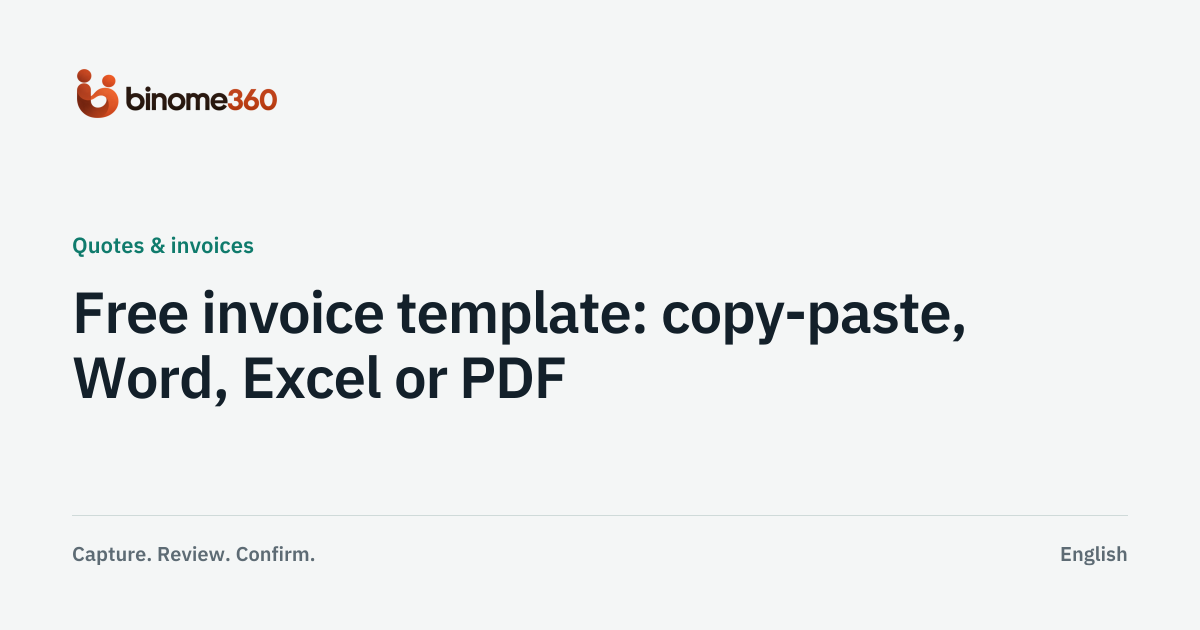 ตัวอย่างใบแจ้งหนี้ฟรี: คัดลอกไปใช้ใน Word, Excel หรือ PDF